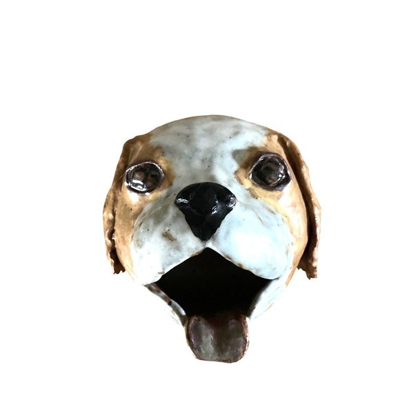 Collectible OOAK Artist-Made DOG POTTERY WALL DECOR Perfect Cond. EUC - Picture 6 of 11